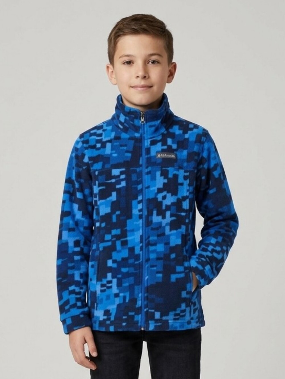 Columbia Kids' Blue Patterned Fleece Jacket